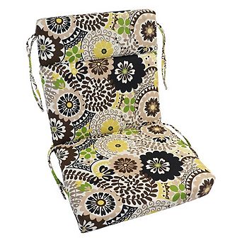 Blazing Needles,20-inch by 42-inch Polyester Outdoor Tufted Chair Cushion