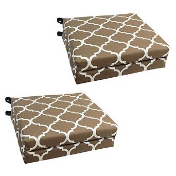 Blazing Needles,20-inch by 19-inch Patterned Outdoor Chair Cushions (Set of 4)