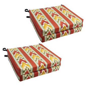 Blazing Needles,20-inch by 19-inch Patterned Outdoor Chair Cushions (Set of 4)