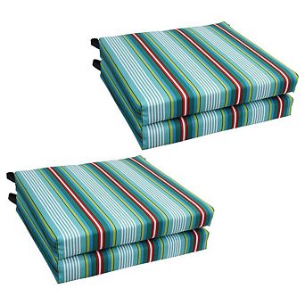 Blazing Needles,20-inch by 19-inch Patterned Outdoor Chair Cushions (Set of 4)