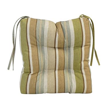 Blazing Needles,16-inch Spun Polyester Outdoor Square Tufted Chair Cushion