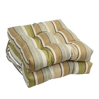 Blazing Needles,16-inch Spun Polyester Outdoor Square Tufted Chair Cushion