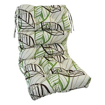 Blazing Needles,20-inch by 42-inch Polyester Outdoor Tufted Chair Cushion