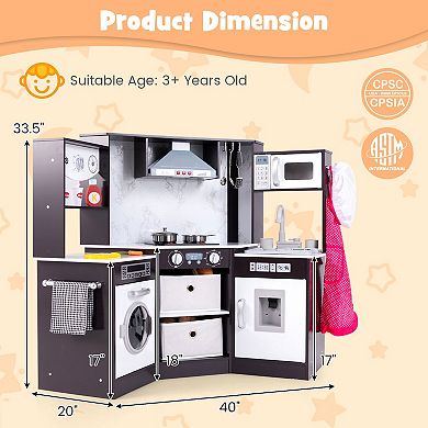 Kids Corner Kitchen Set with Lights and Sounds