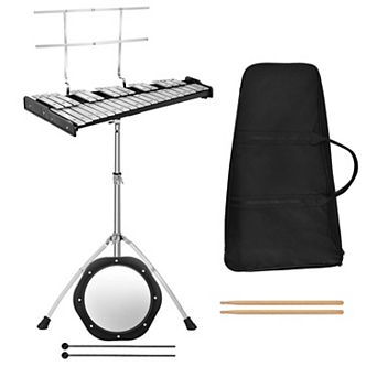 32 Note Glockenspiel Xylophone Bell Kit with Adjustable Stand