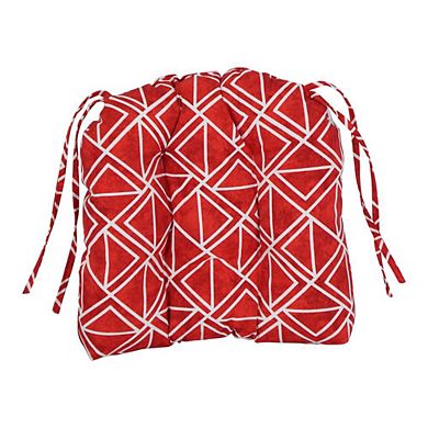 Blazing Needles,16-inch Spun Polyester Outdoor U-shaped Tufted Chair Cushion