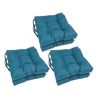 Blazing Needles,16-inch Spun Polyester Solid Outdoor Square Tufted Chair Cushion