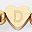 Gold Tone Letter D