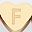 Gold Tone Letter F