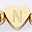 Gold Tone Letter N