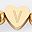 Gold Tone Letter V