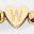 Gold Tone Letter W