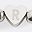 Silver Tone Letter R