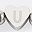 Silver Tone Letter U