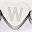 Silver Tone Letter W