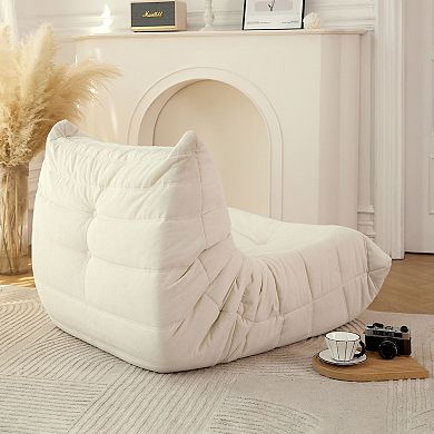 Comfort Bean Bag Lounger Chair with High-Density Foam for Adults, No Assembly Required