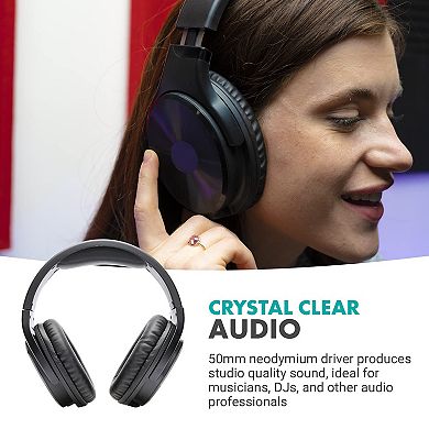 Movo MH-100 Hi-Fi Studio Headphones with Microphone