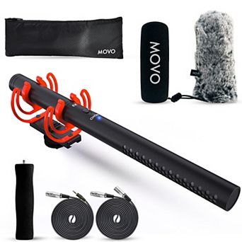 Movo X3-II 11-inch XLR Supercardioid Shotgun Condenser Microphone for Camera