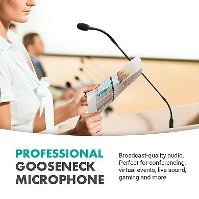 Movo GM-7 USB Gooseneck Microphone for Computers