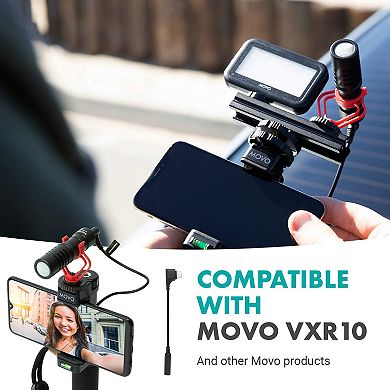 Movo UCMA-3 Female 3.5mm TRRS to USB-C Right Angle Mic. Cable