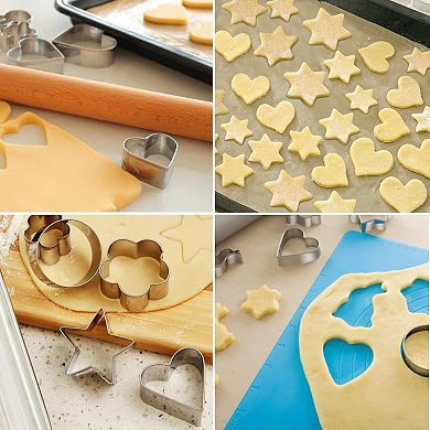 30Pcs Mini Cookie Cutter Set with Box, Small Stainless Steel Tiny Shape Cutter