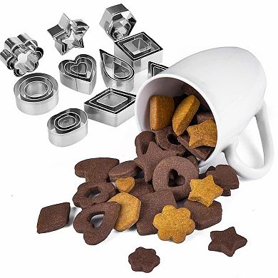 30Pcs Mini Cookie Cutter Set with Box, Small Stainless Steel Tiny Shape Cutter