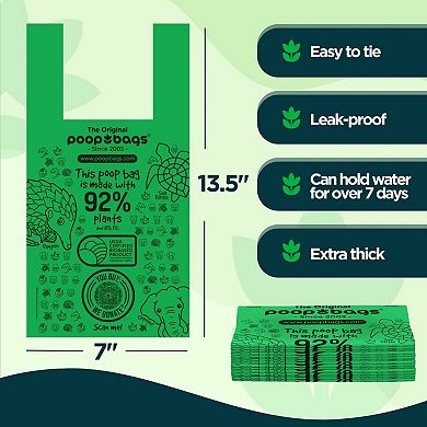 The Original Poop Bags® 120 Count Handle Tie Pet Waste Bags