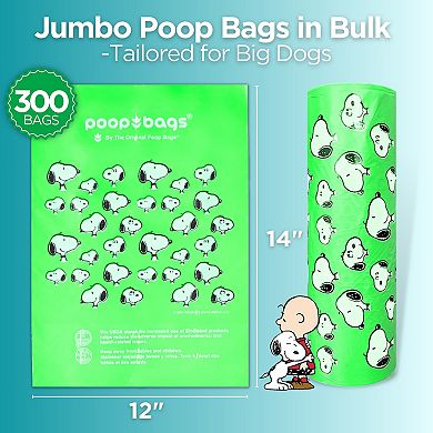 The Original Poop Bags® Peanuts Snoopy 300 Count XL Pet Waste Bags