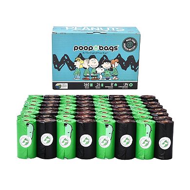 The Original Poop Bags® Peanuts Snoopy 360 Count (24 Rolls) Unscented Pet Waste Bags