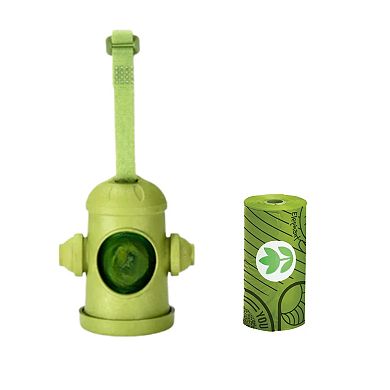 The Original Poop Bags® Hydrant Leash Dispenser with 15 Countdown® Pet Waste Bags