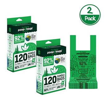 The Original Poop Bags® 2-Pack of 120 Handle Tie Pet Waste Bags (240 Bags)