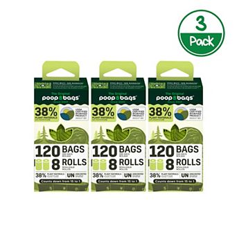 The Original Poop Bags® 3-Pack of 120 Count Numbered Pet Waste Bags (360 Bags)