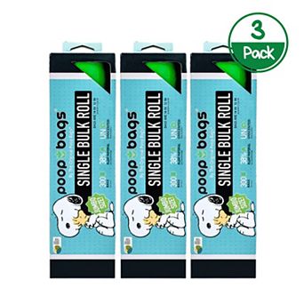The Original Poop Bags® XL Bulk Roll 3-Pack Peanuts Snoop 300 Count Pet Waste Bags (900 Bags)