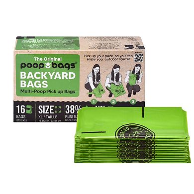 The Original Poop Bags® 16 Count Pick-up Backyard Bags