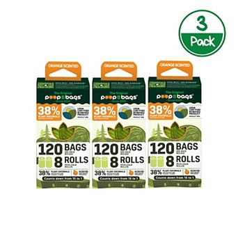 The Original Poop Bags® 120 Count Orange Scent Pet Waste Bags 3-Pack (360 Bags)