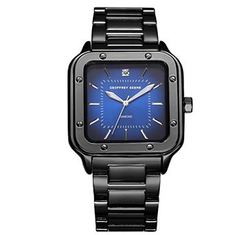 Geoffrey Beene Men's 41mm Genuine Diamond Bracelet Watch