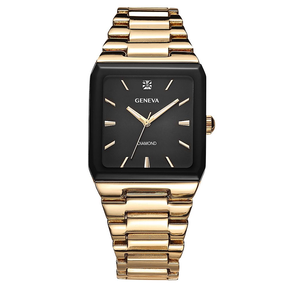 Geneva Men's Diamond Bracelet Watch