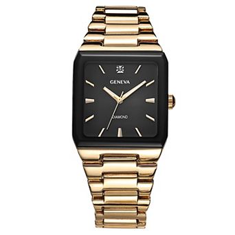 Geneva Men's Diamond Bracelet Watch