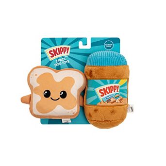 WOOF® 2 pc Skippy Jar Toast Plush Pet Toy