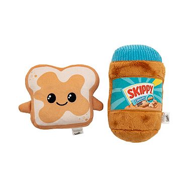 WOOF® 2-Piece Skippy Jar Toast Plush Pet Toy