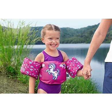 Bestway Puddle Jumper Fabric Kids Unicorn Life Vest with Armbands