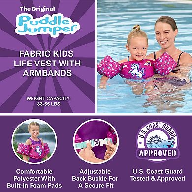 Bestway Puddle Jumper Fabric Kids Unicorn Life Vest with Armbands