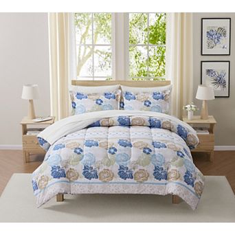 Sweet Home Collection Floral Stripe Comforter Set