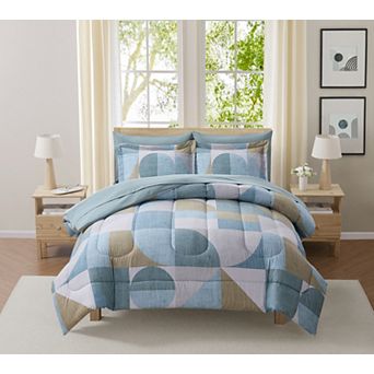 Sweet Home Collection Geo-Aqua Comforter Set