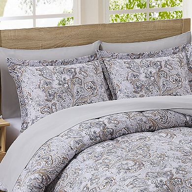 Sweet Home Collection Watercolor Paisley Comforter Set