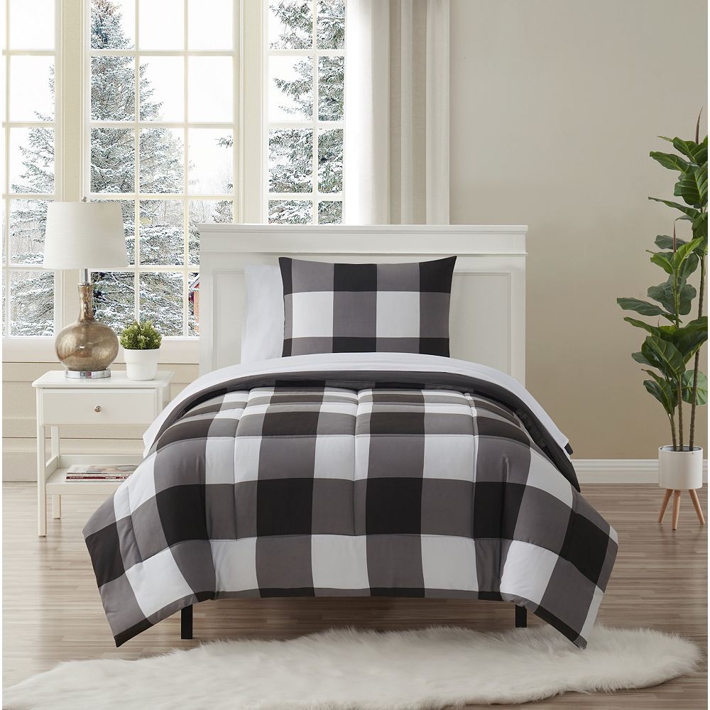 Sweet Home Collection Buffalo Plaid Comforter Set