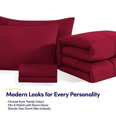 Sweet Home Collection 7-Pc. Campus Ready Dorm Bedding Bundle