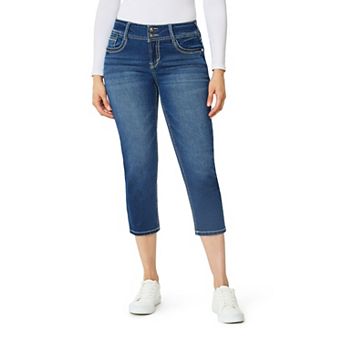 Juniors' WallFlower Luscious Curvy Insta Stretch Mid Rise Capri Jeans