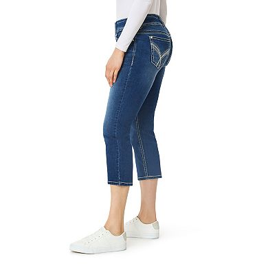 Juniors' WallFlower Luscious Curvy Insta Stretch Mid Rise Capri Jeans