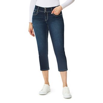 Juniors' WallFlower Luscious Curvy Insta Stretch Mid Rise Cuffed Crop Jeans